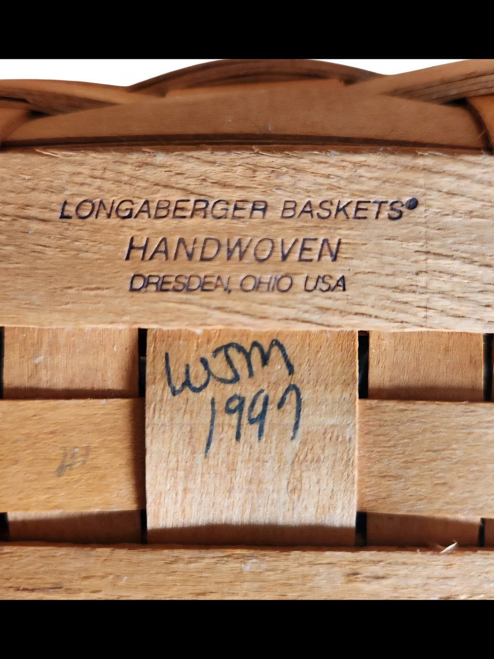 Brand new Longaberger 1997 Membership Basket Fabric & Plastic Liner